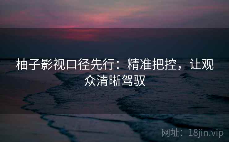 柚子影视口径先行：精准把控，让观众清晰驾驭