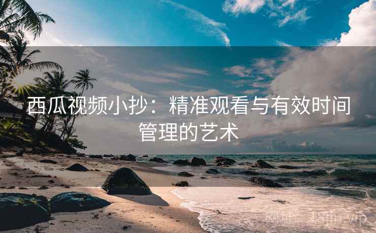 西瓜视频小抄：精准观看与有效时间管理的艺术