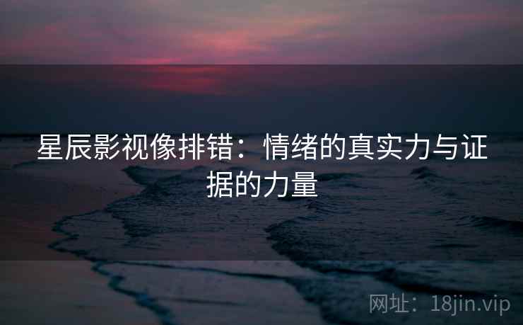 星辰影视像排错：情绪的真实力与证据的力量